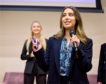 High school students presenting during TCU Neeley's Business Innovation Academy