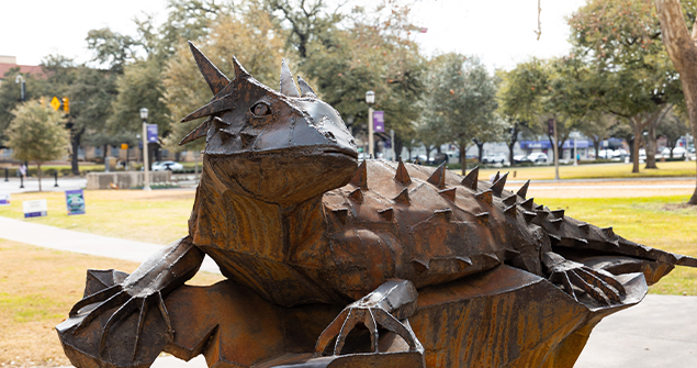 TCU horned frog statue