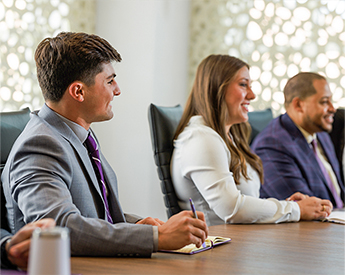 Prospective TCU graduate students attending a meeting