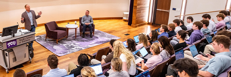 TCU Neeley School of Business students in class