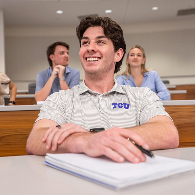 MSB students taking notes in class