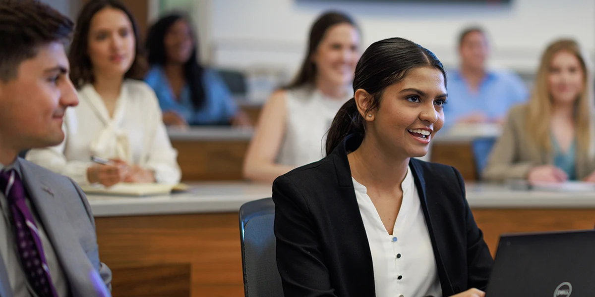 Students in Neeley classroom 1201 