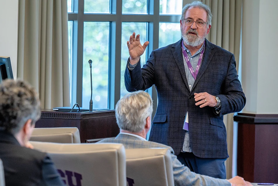 Professor teaching a class for Executive Education