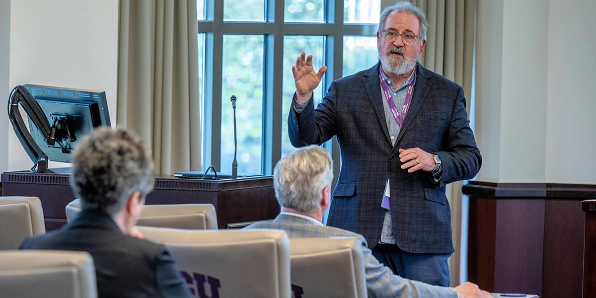 Professor teaching a class for Executive Education
