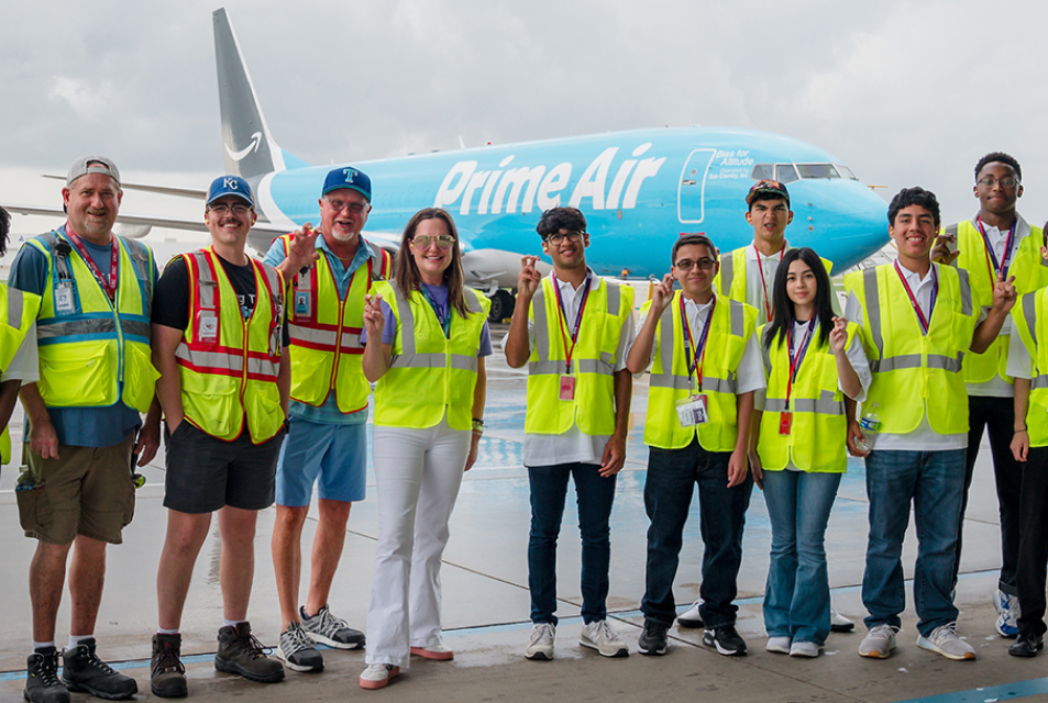 SCBiz Tech Camp group on tarmac