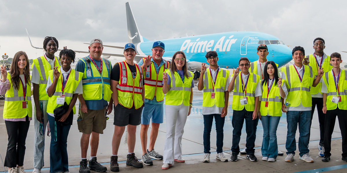 SCBiz Tech Camp group on tarmac