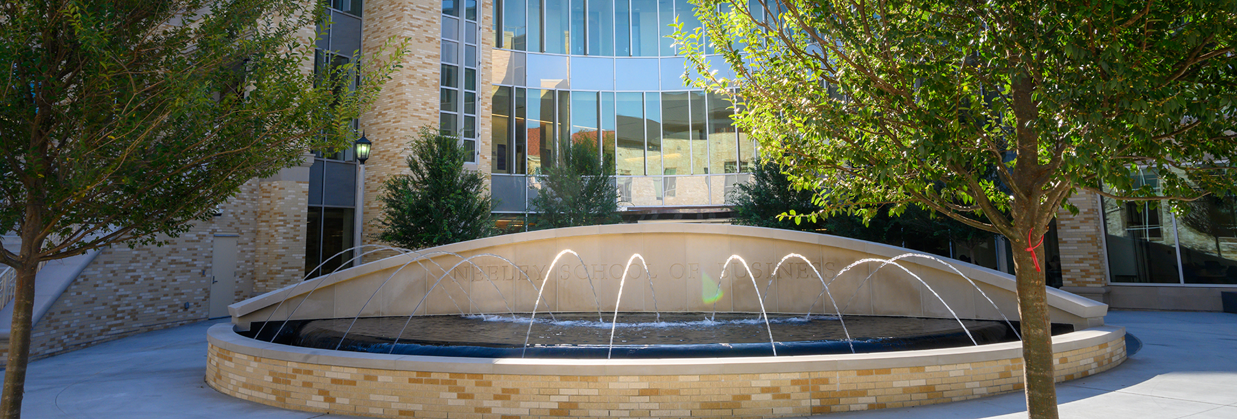 Fountain in front of Neeley Plaza