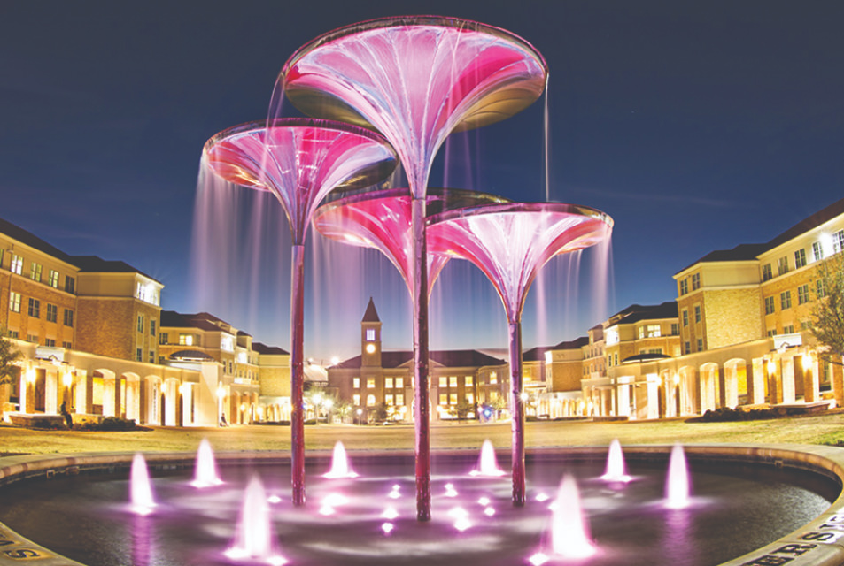 lighted frog fountain