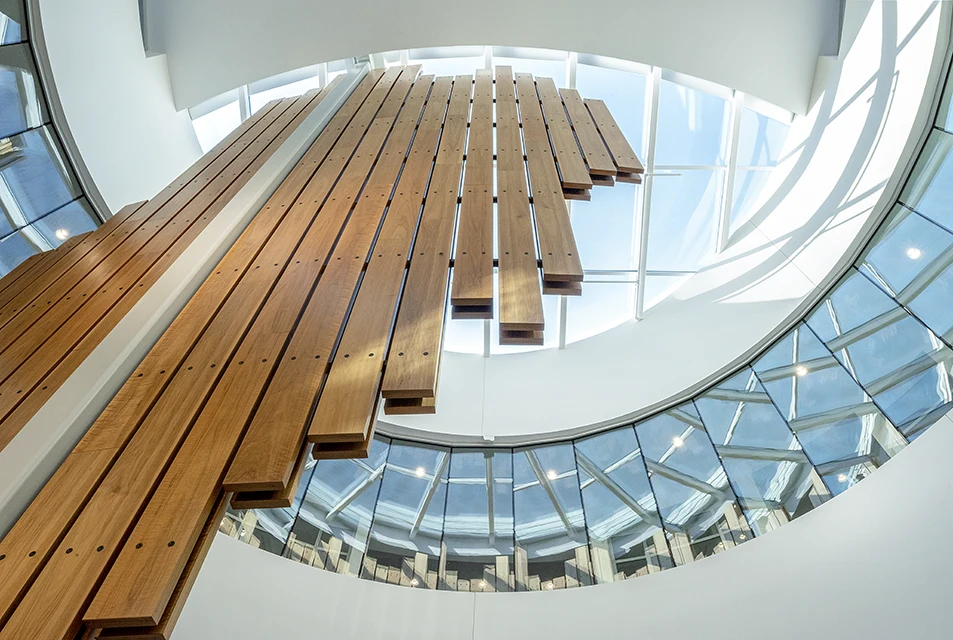 Architectural detail of skylight of the Rogers Rotunda